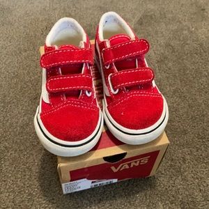 Vans! red! Velcro! 6c